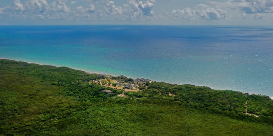 Over Tulum on a 360 Panoramic Flight